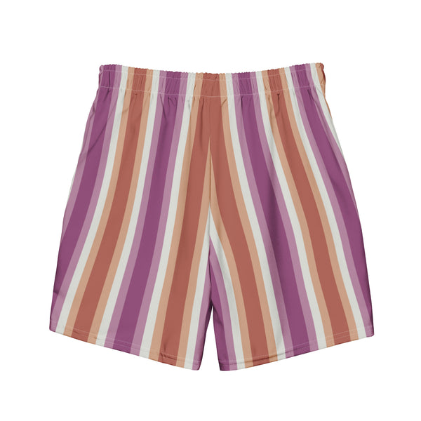 Retro Lesbian Flag Swim Trunks