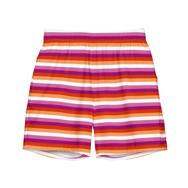 Lesbian Flag Swim Trunks