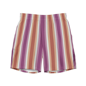 Retro Lesbian Flag Swim Trunks