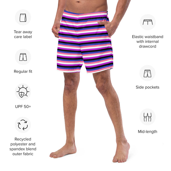 Genderfluid Flag Swim Trunks