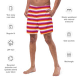 Lesbian Flag Swim Trunks