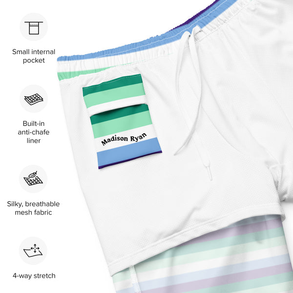 Gay / MLM Flag Swim Trunks