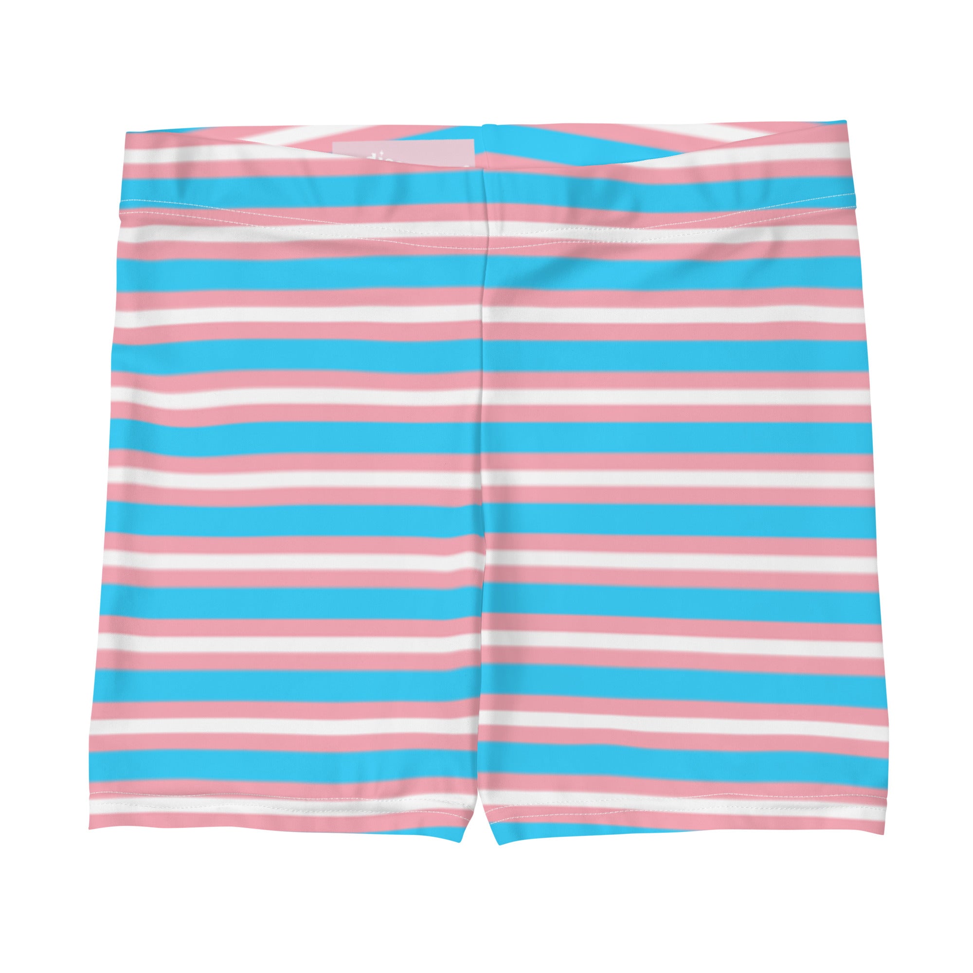 Transgender Flag Biker Shorts