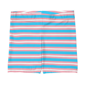 Transgender Flag Biker Shorts