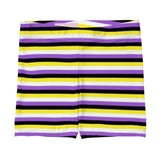 Non-Binary Flag Spandex Shorts