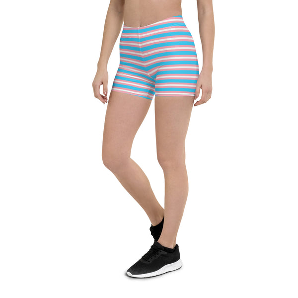 Transgender Flag Biker Shorts