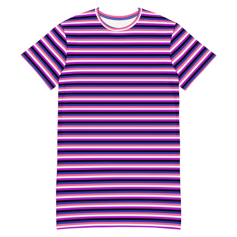 Genderfluid Flag T-Shirt Dress