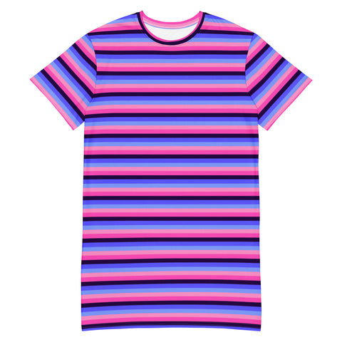 Omnisexual Flag T-Shirt Dress