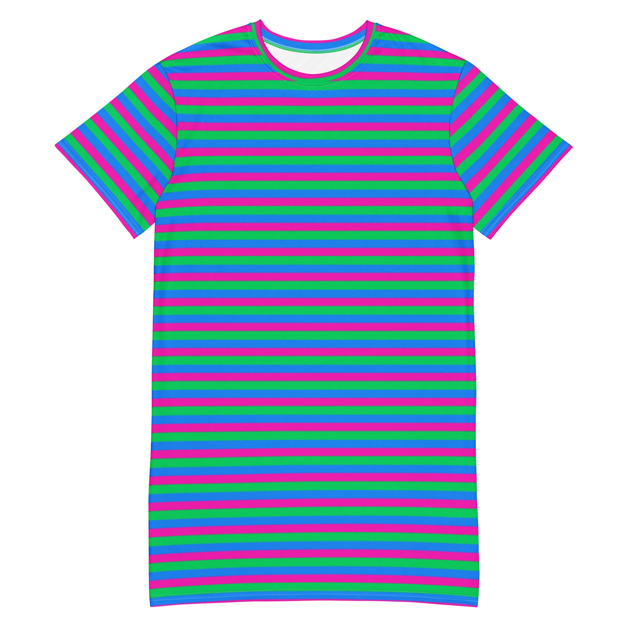 Polysexual Flag T-Shirt Dress