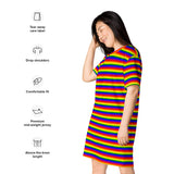 Rainbow Flag T-Shirt Dress