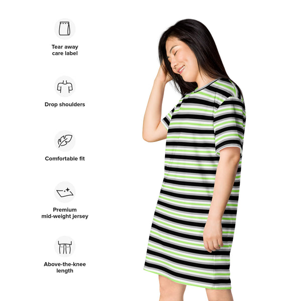 Agender Flag T-Shirt Dress