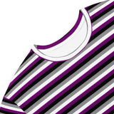 Asexual / Demisexual Flag T-Shirt Dress