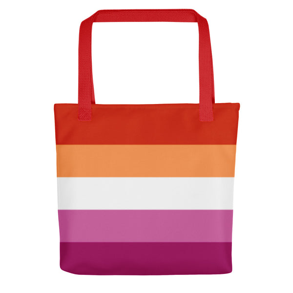 Lesbian Flag Tote Bag