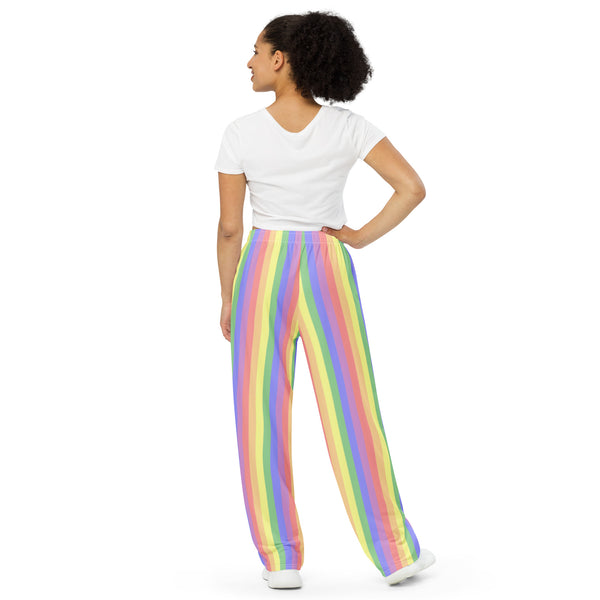 Rainbow Flag Wide-Leg Pants