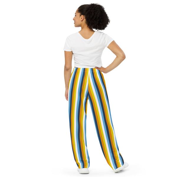 AroAce Pride Flag Wide-Leg Pants