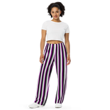 Asexual / Demisexual Pride Flag Wide-Leg Pants