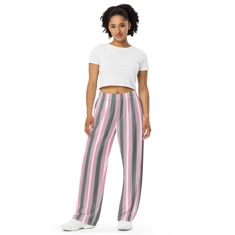 Demigirl Pride Flag Wide-Leg Pants