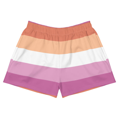 Lesbian Flag Athletic Shorts