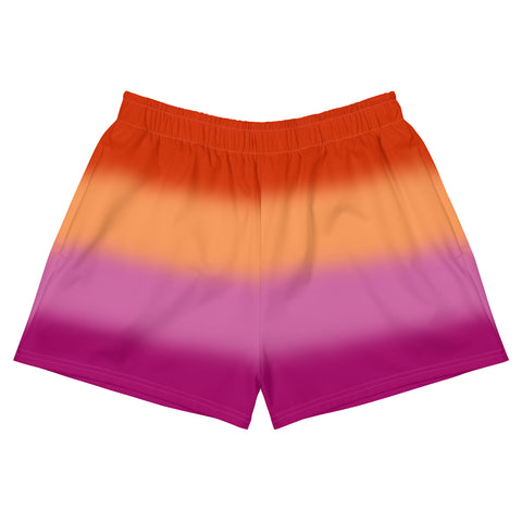 Lesbian Blurred Flag Athletic Shorts