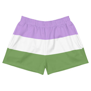 Genderqueer Flag Athletic Shorts