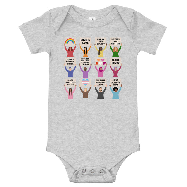 LGBTQIA+ Pride Protest Baby Onesie