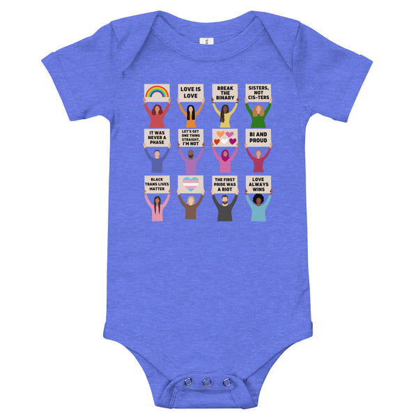 LGBTQIA+ Pride Protest Baby Onesie