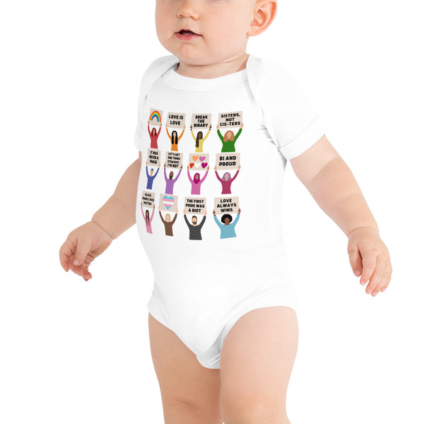 LGBTQIA+ Pride Protest Baby Onesie