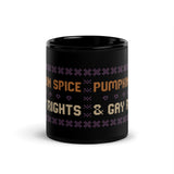 Pumpkin Spice & Gay Rights Black Glossy Mug