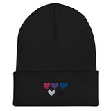 Genderfluid Pride Hearts Beanie