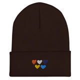 AroAce Pride Hearts Beanie