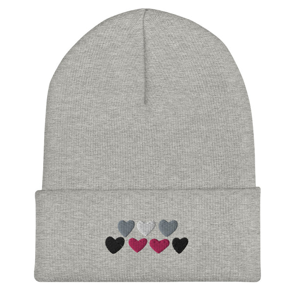 Demigirl Pride Hearts Beanie