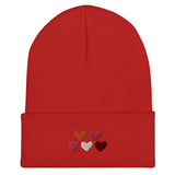 Lesbian Pride Hearts Beanie