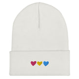 Pansexual Pride Hearts Beanie