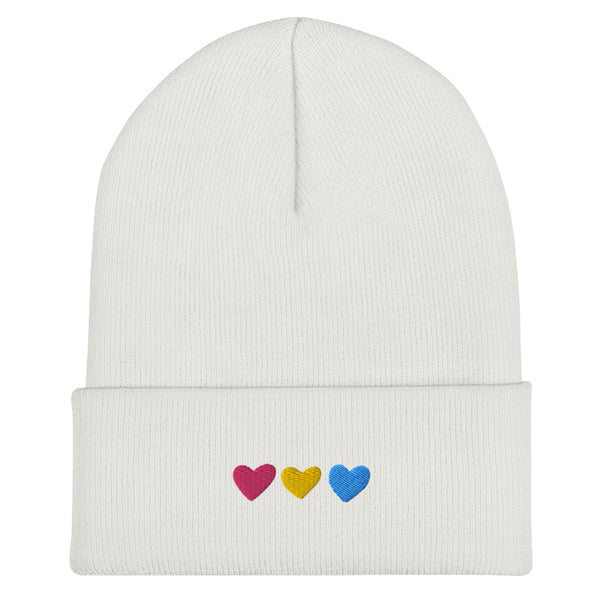 Pansexual Pride Hearts Beanie