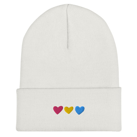 Pansexual Pride Hearts Beanie