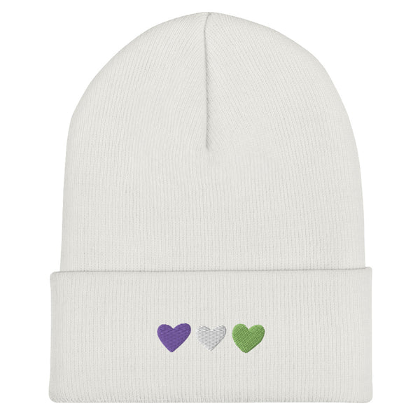 Genderqueer Pride Hearts Beanie
