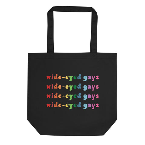Wide-Eyed Gays Rainbow Tote Bag