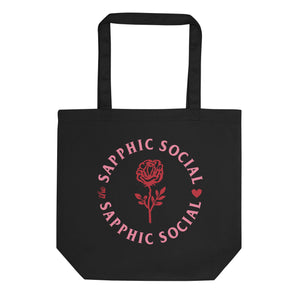The Sapphic Social Circle Rose Tote Bag