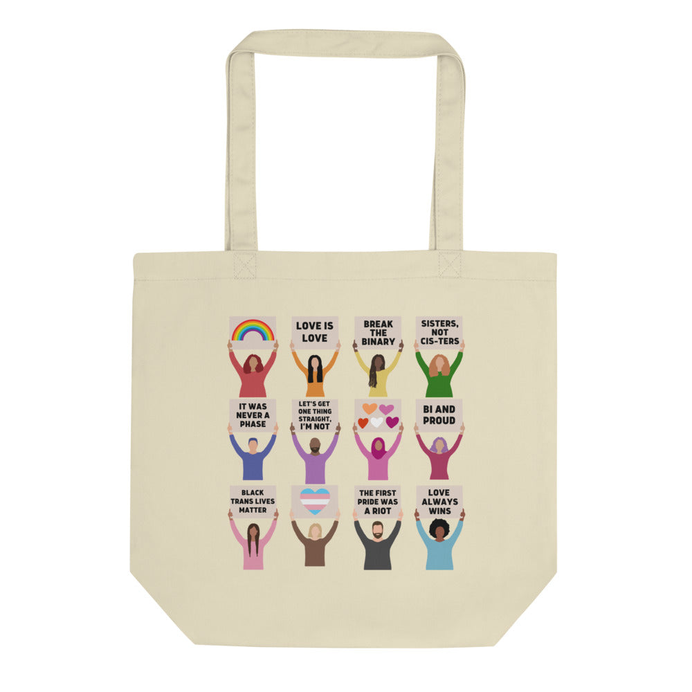 LGBTQIA+ Pride Protest Tote Bag