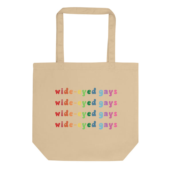 Wide-Eyed Gays Rainbow Tote Bag