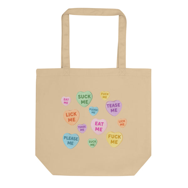 Naughty Valentine's Candy Hearts Tote Bag