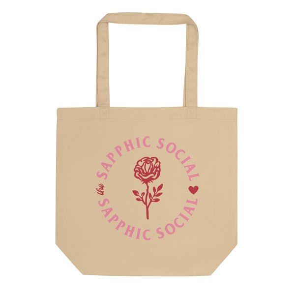 The Sapphic Social Circle Rose Tote Bag