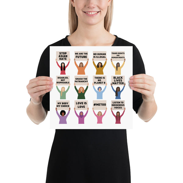 Global Protesting Women Poster Print