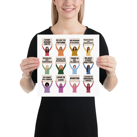 Global Protesting Women Poster Print