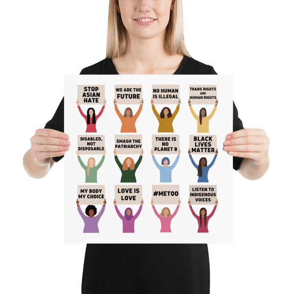 Global Protesting Women Poster Print
