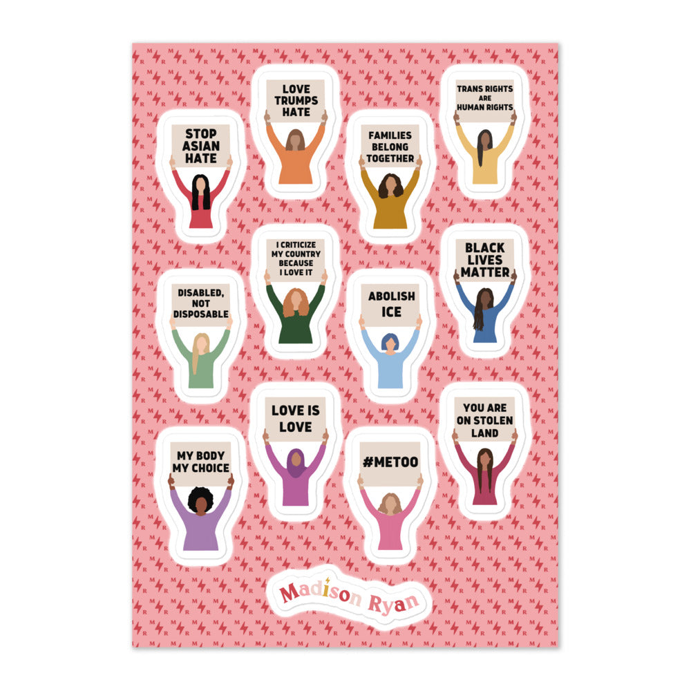 USA Protest Sticker Sheet