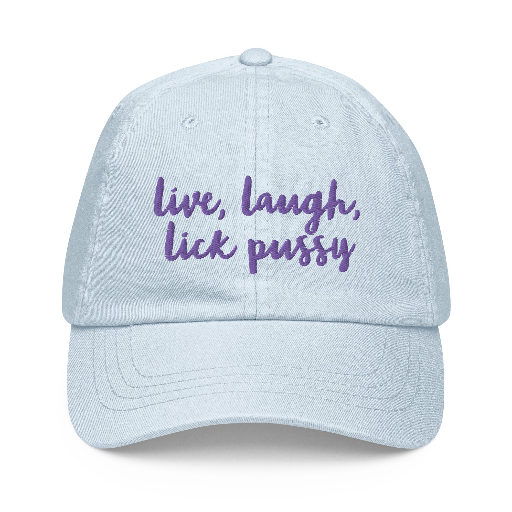 Live, Laugh, Lick Pussy Pastel Baseball Hat
