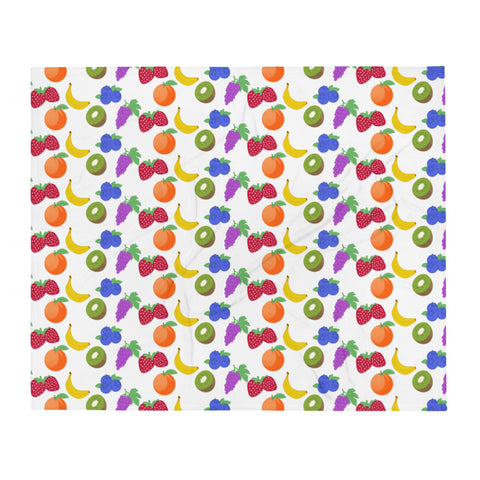 Fruity Rainbow Throw Blanket