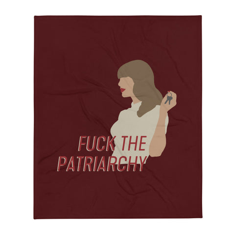 Fuck The Patriarchy (All Too Well Lyrics) Throw Blanket