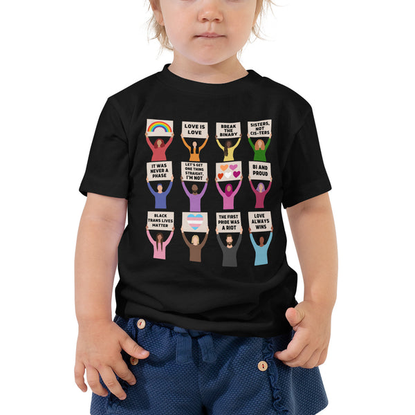 LGBTQIA+ Pride Protest Toddler T-Shirt